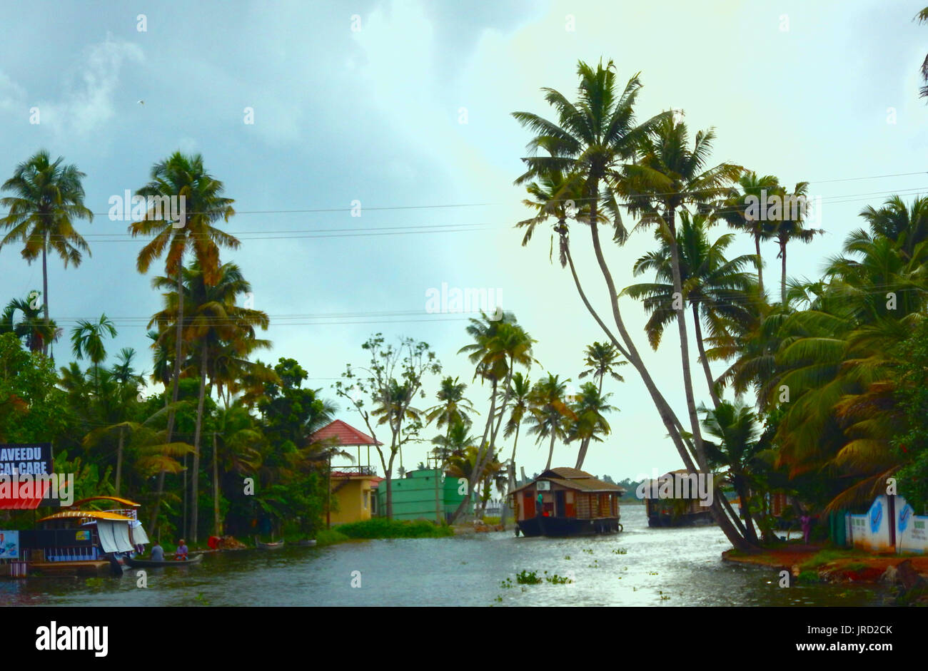 Beautiful Kerala backwaters Stock Photo