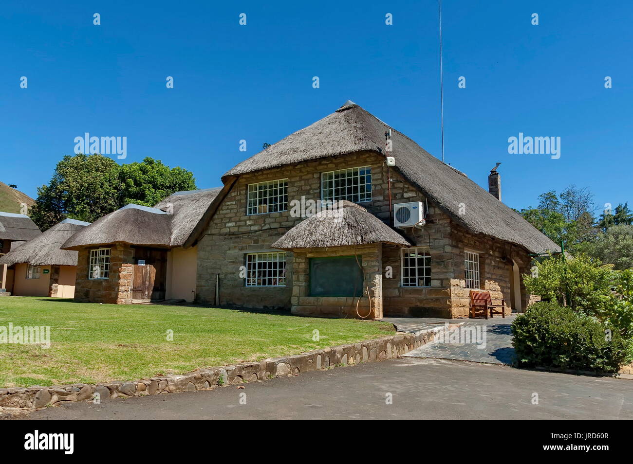 Rest house at Royal Natal Park in Drakensberg mountain, South Africa Stock Photo