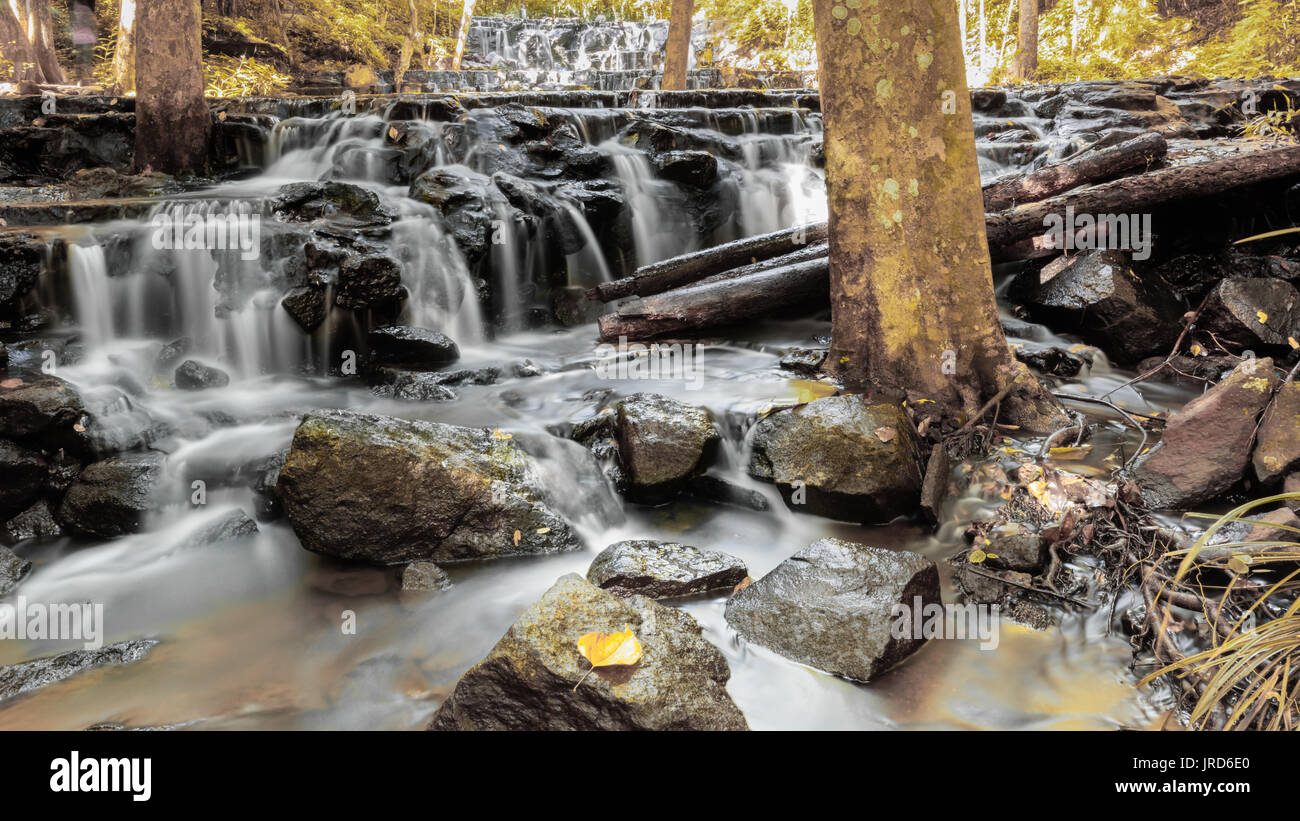 Sam Waterfall Beautiful waterfall in autumn season, Sam lan waterfall, Nation park in ...