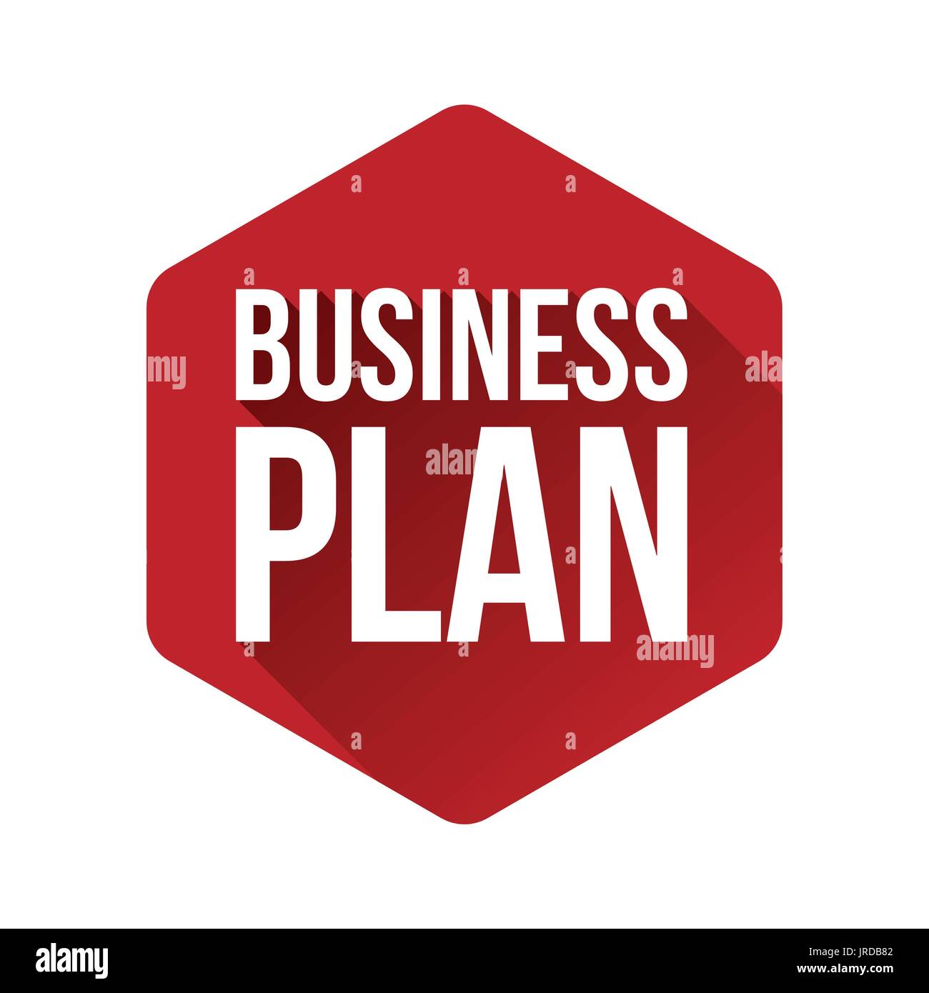 Business plan sign red button Stock Vector
