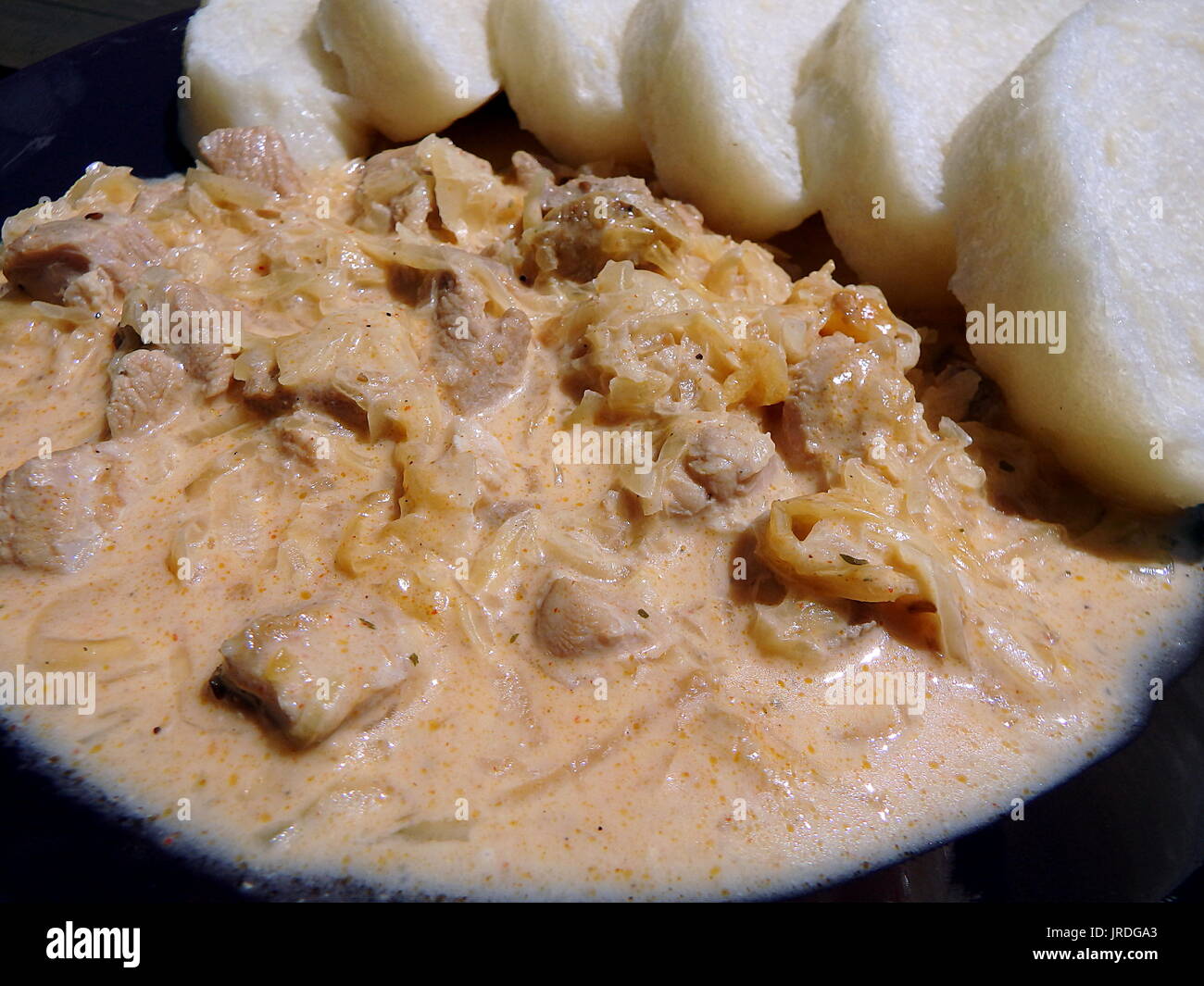 Szeged goulash, Pork, dumplings, cabbage Stock Photo Alamy