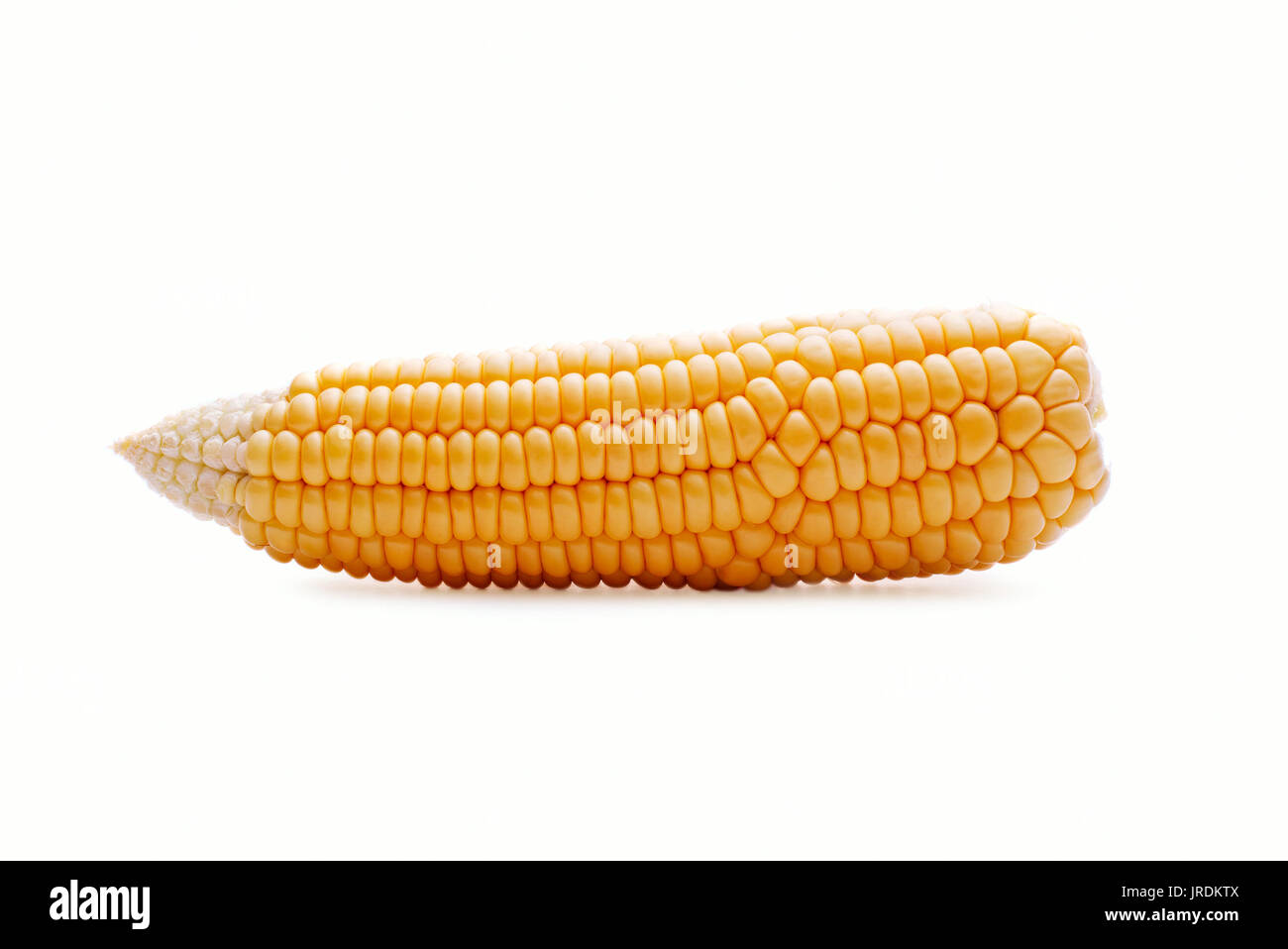 Fresh peeled corn on the cob , sweetcorn or maize rich in carbohydrates