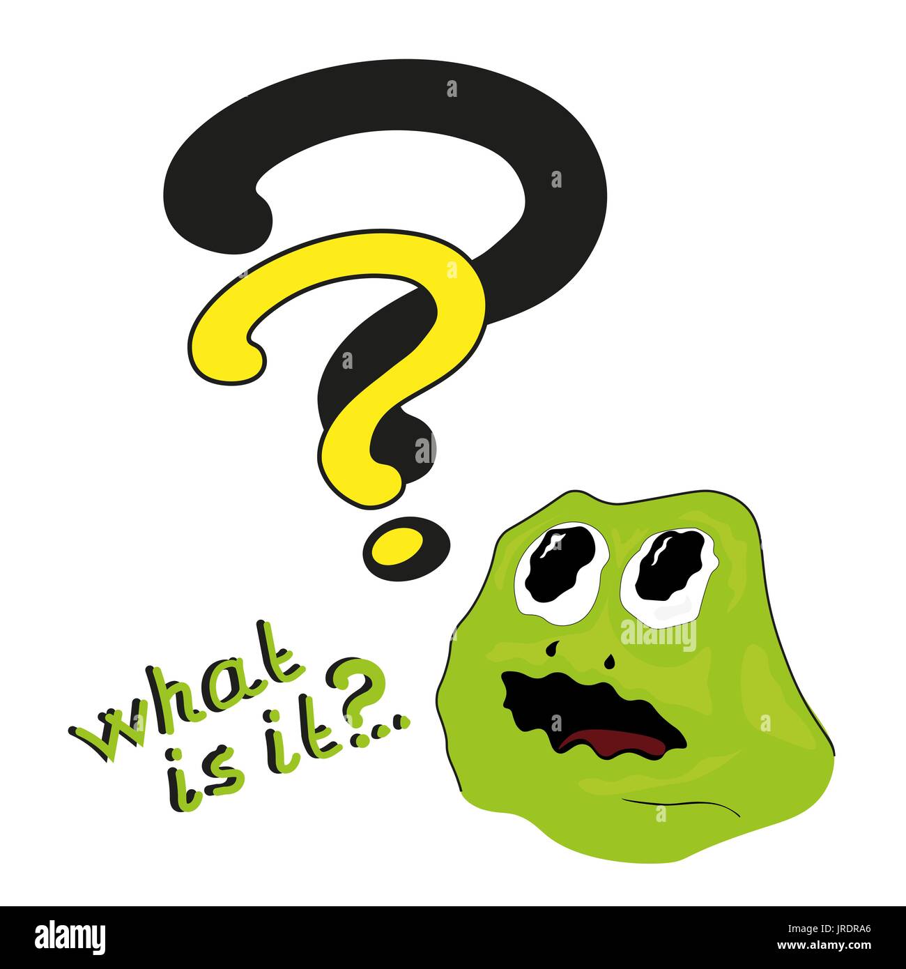 Vector illustration with green frog Stock Vector