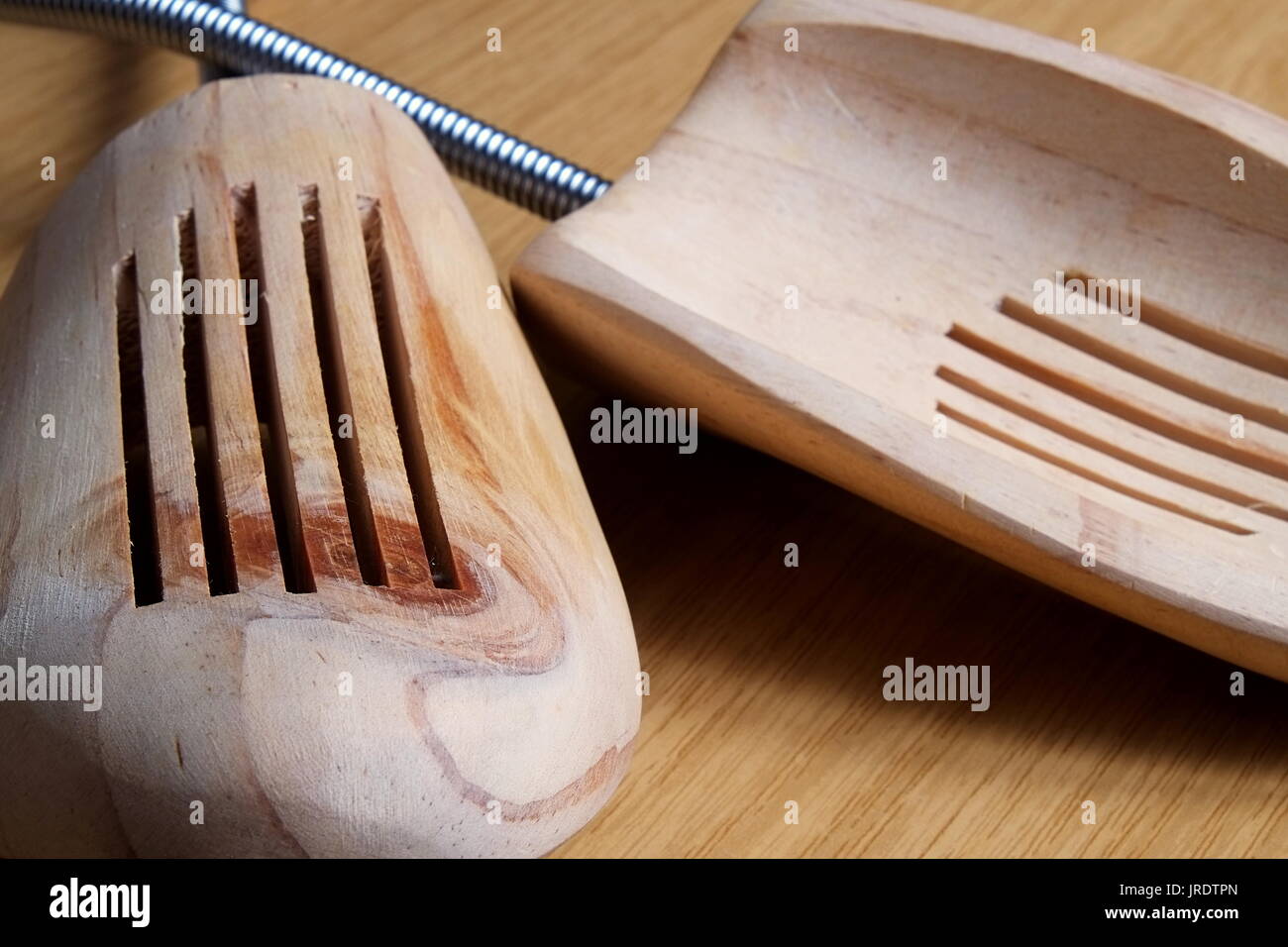 wooden shoe stretcher Stock Photo Alamy