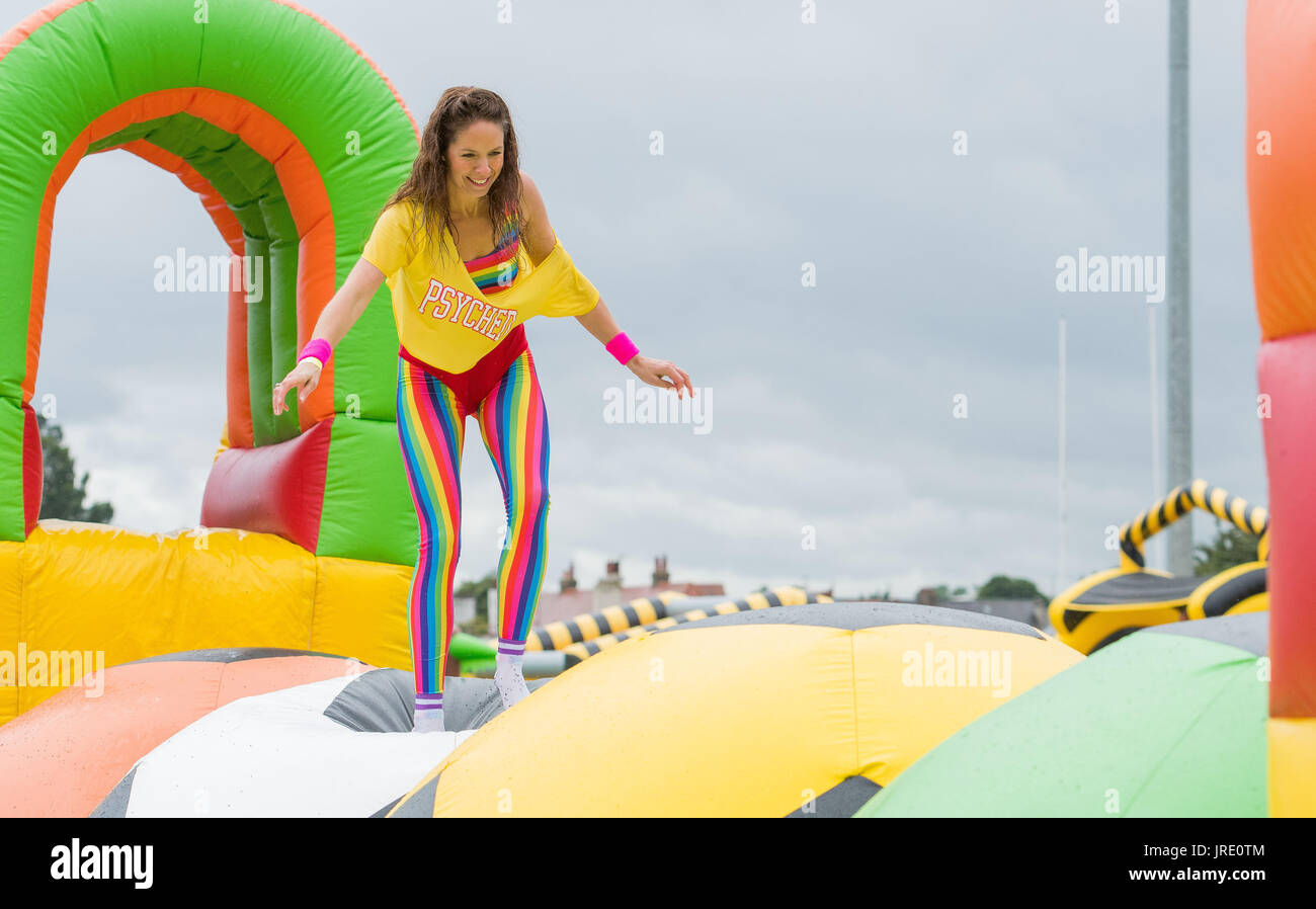 Labyrinth, world's largest inflatable obstacle course, Murrayfield Lianne Stewart Stock Photo