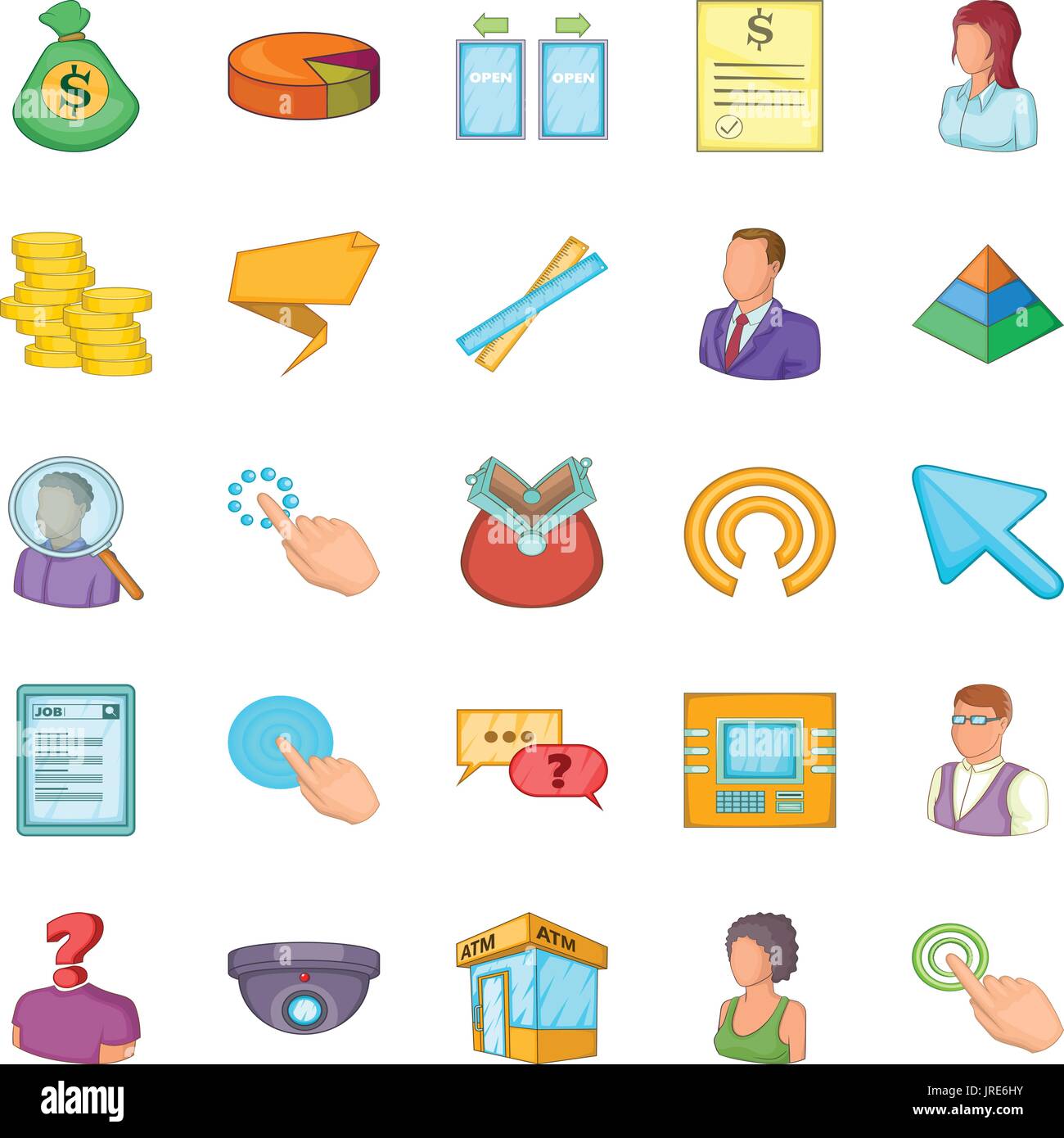 Salary icons set, cartoon style Stock Vector Image & Art - Alamy
