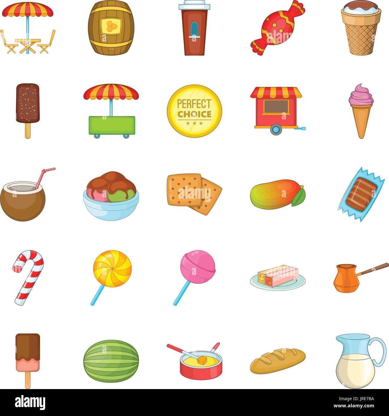 Candy icons set, cartoon style Stock Vector Image & Art - Alamy