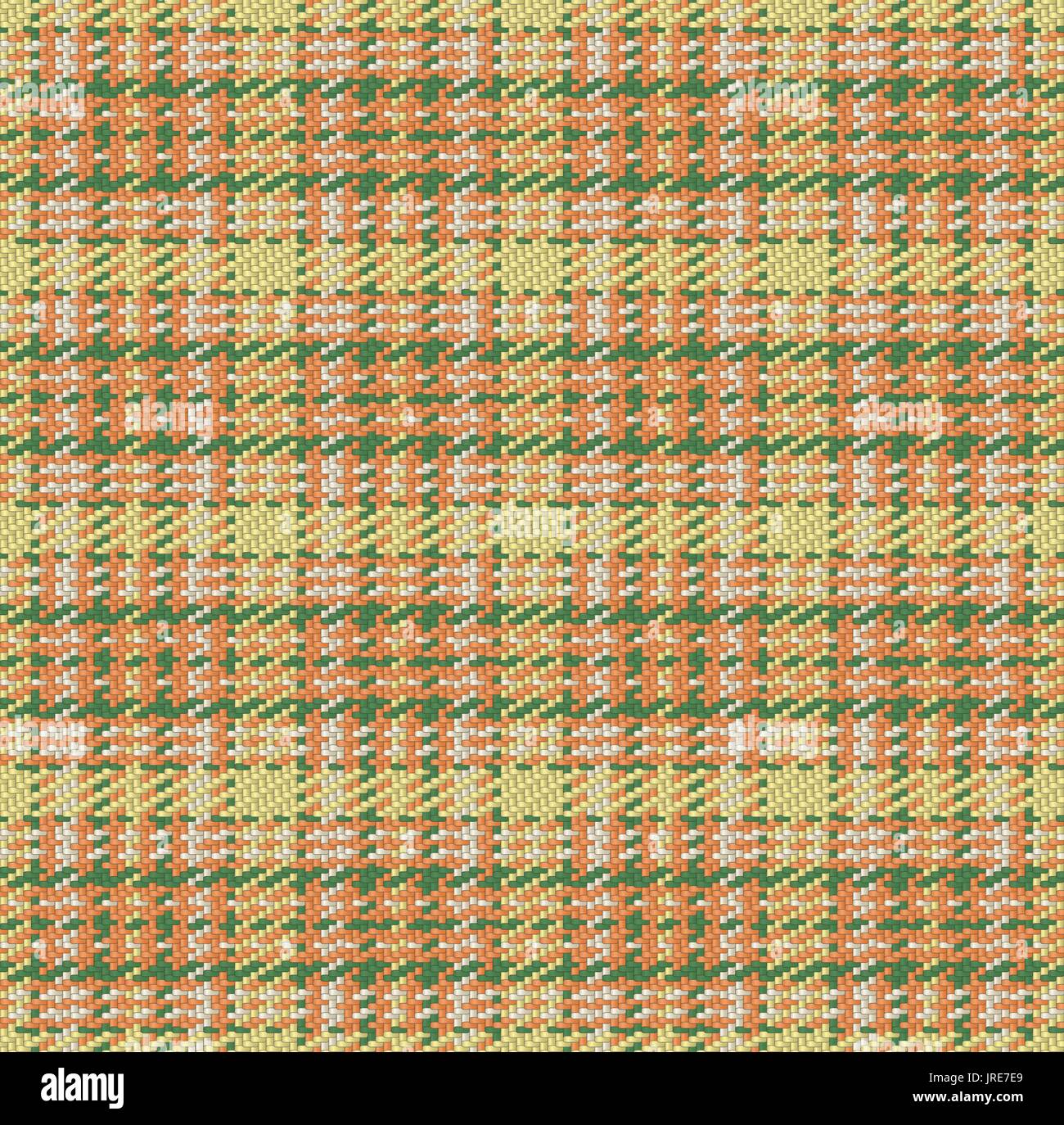 Checked material pattern, tartan and plaid fabric background, seamless vector Stock Vector