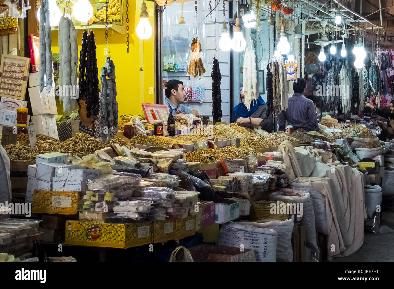 Street market in the city of Erbil in the Iraqi Kurdistan. July 2013. Stock Photo