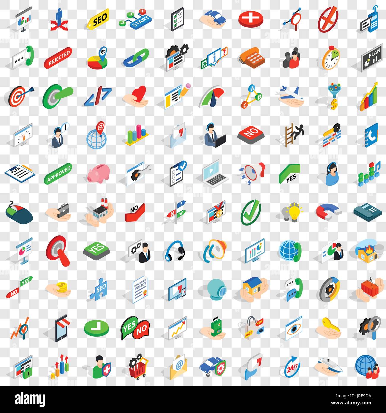 100 career icons set, isometric 3d style Stock Vector Image & Art - Alamy
