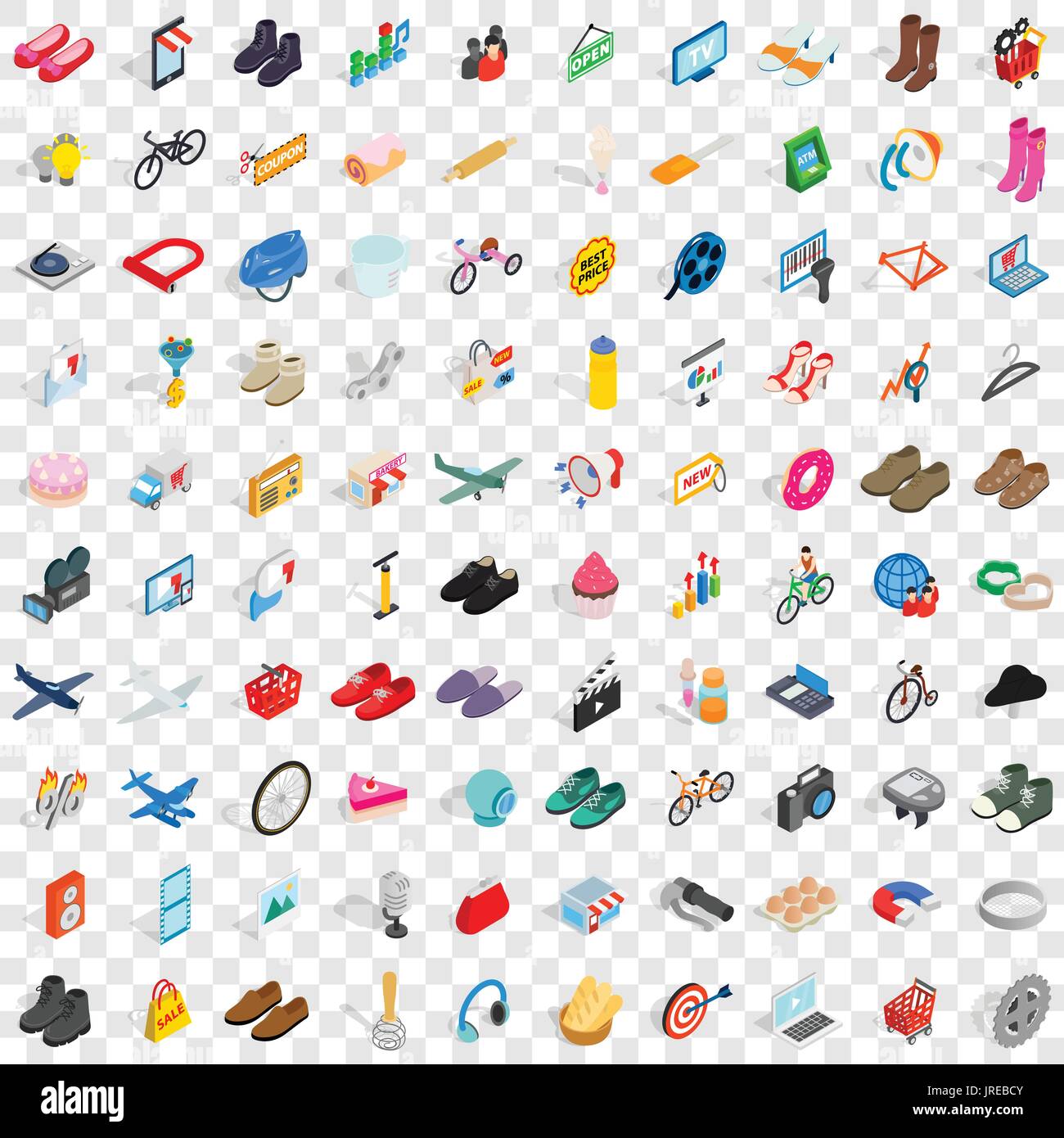 100 internet marketing icons set Stock Vector