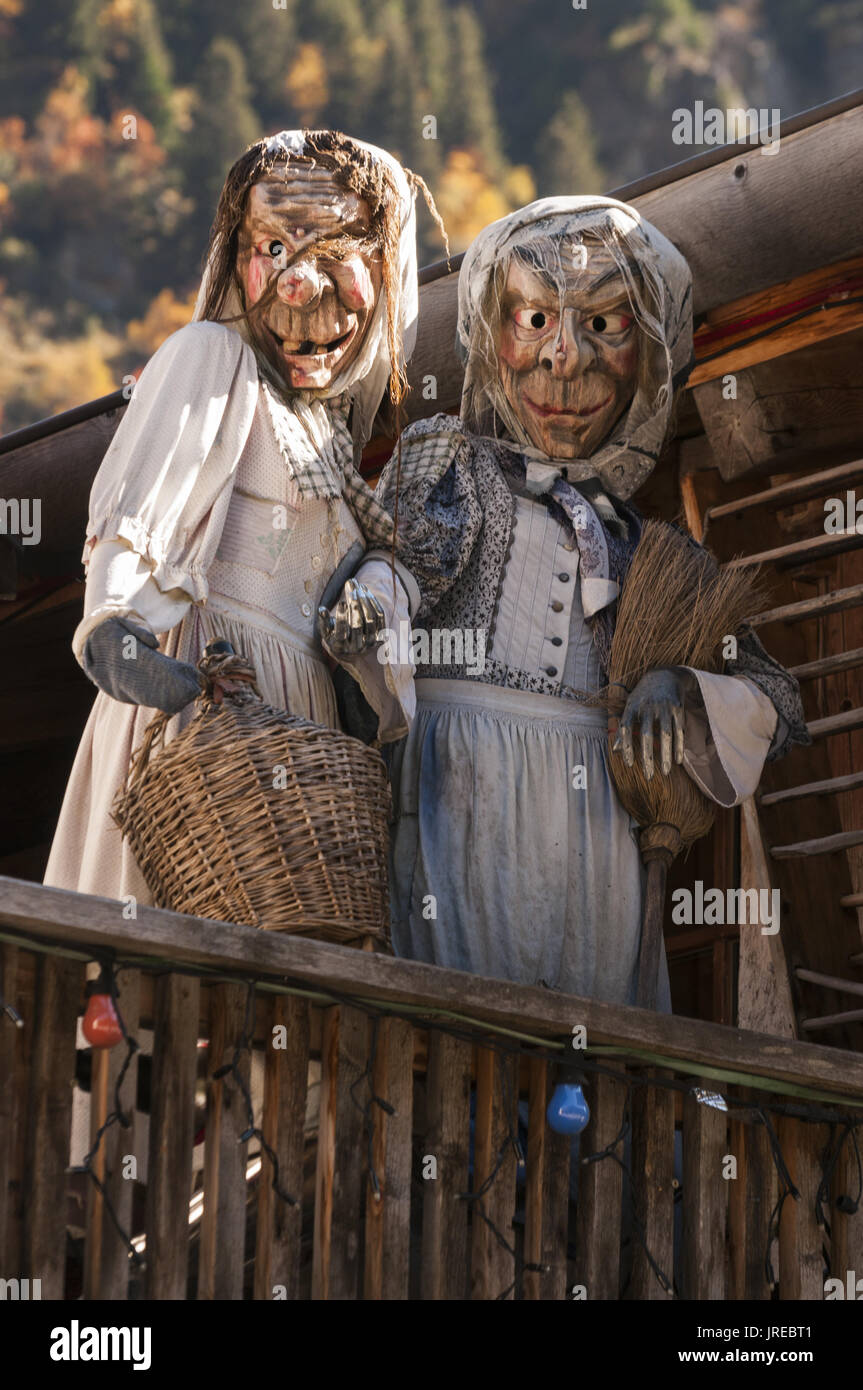 Austria, West Tyrol, Pitztal Pitz Valley,  rural statues Stock Photo