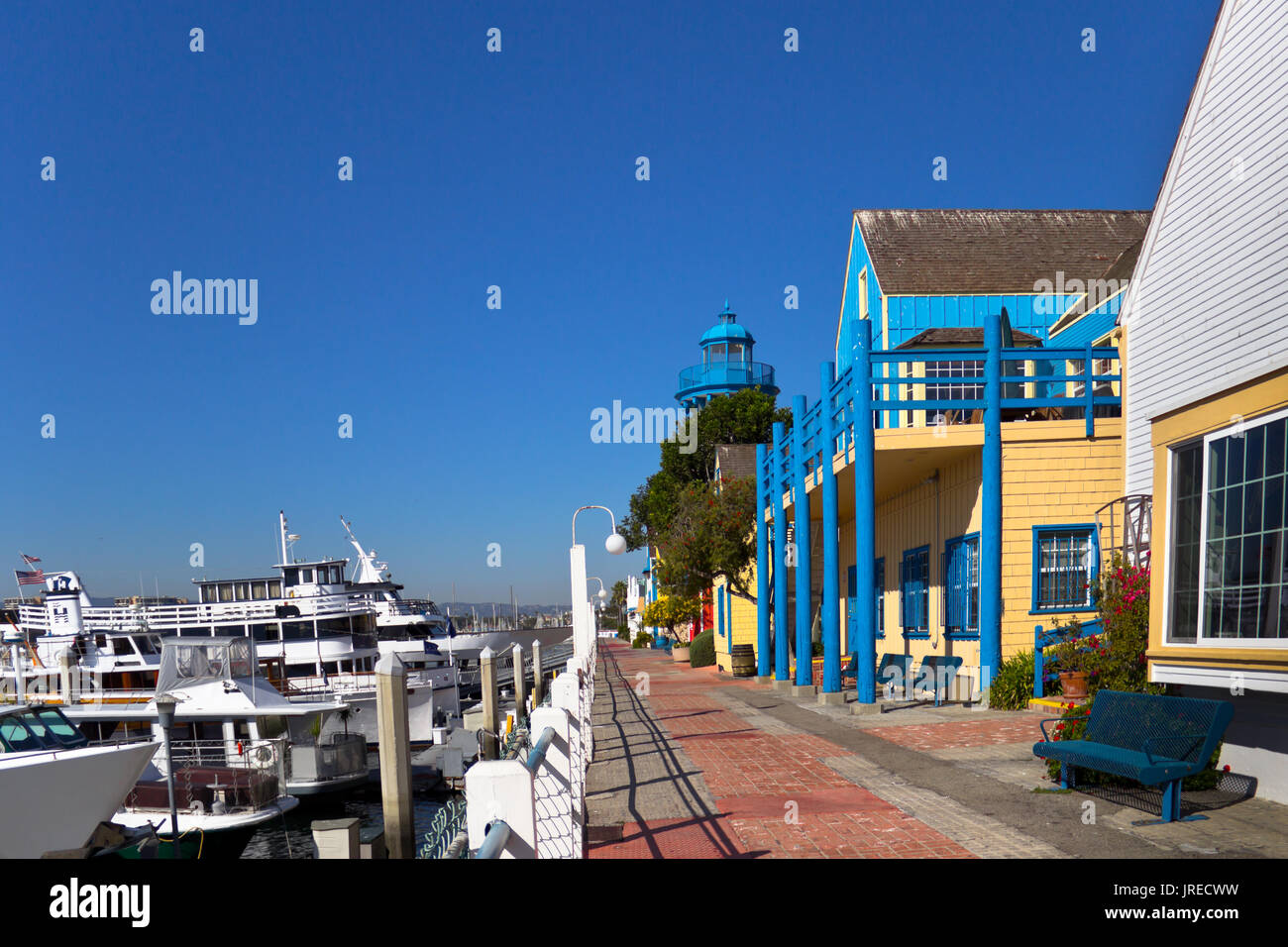 The stores in Fisherman's Village, Marina Del Rey, California, are near