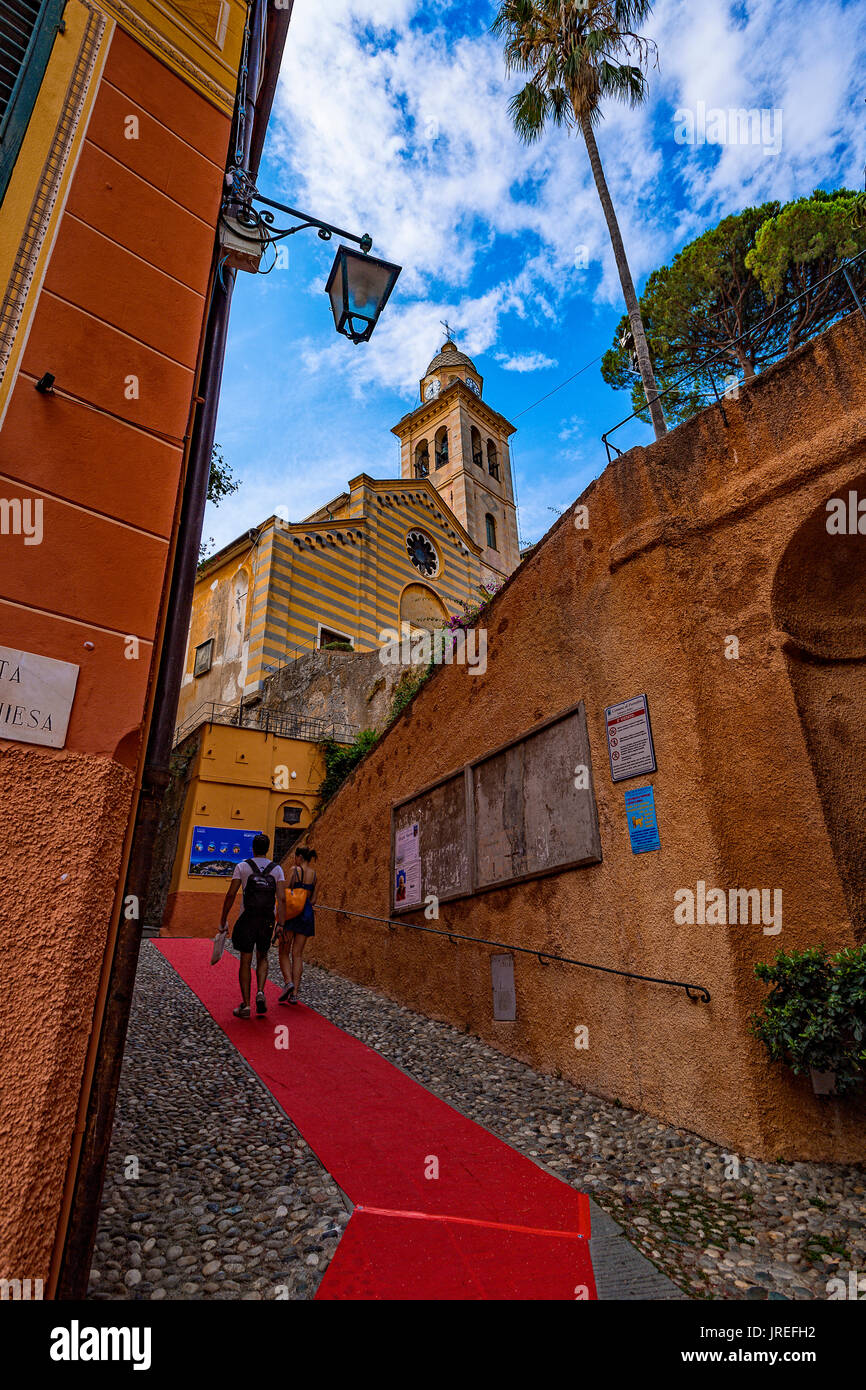 Italy Liguria Mount of Portofino Park Portofino view with Divo