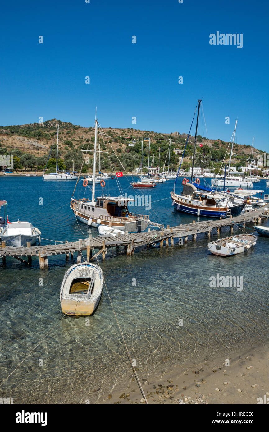 Gumusluk seaside village in Bodrum,The Aegean Coast,Turkey Stock Photo