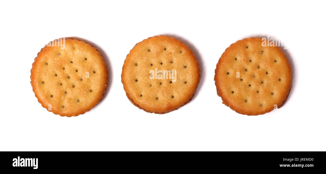 Crackers Isolated on a White Background Stock Photo