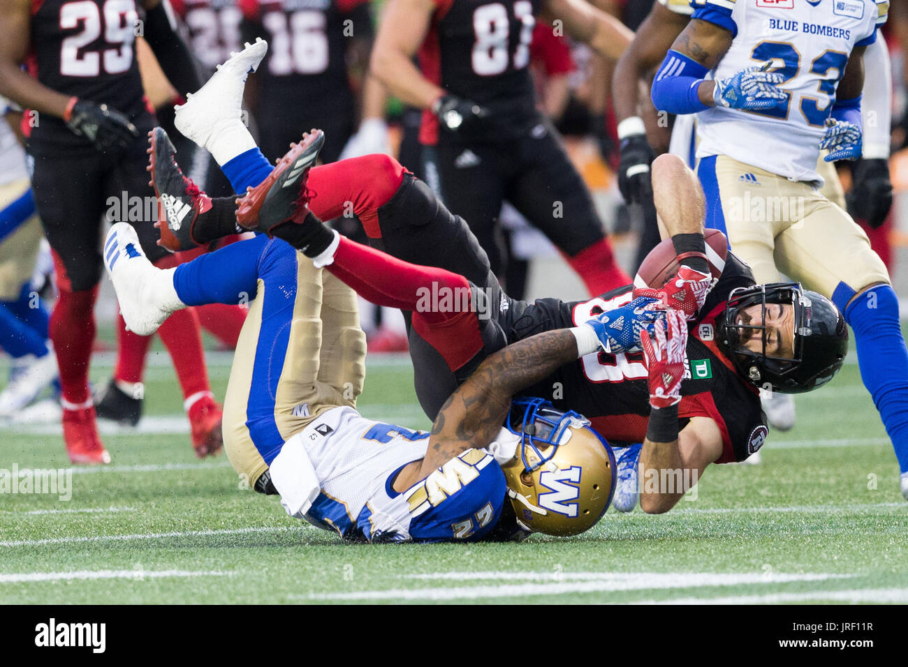 August 04, 2017 Ottawa Redblacks wide receiver Brad Sinopoli (88) is