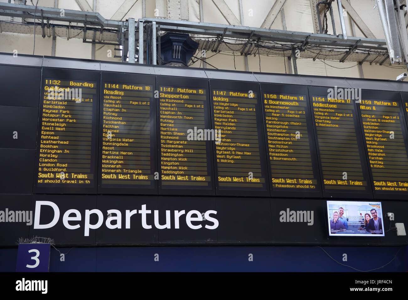 Waterloo Uk 5th Aug 2017 Waterloo Station London Upgrade