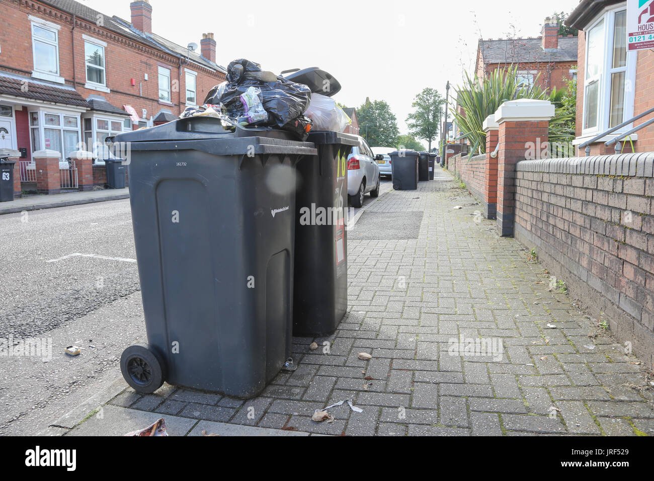 Refuse rubbish garbage builds up as Birmingham Council refuse