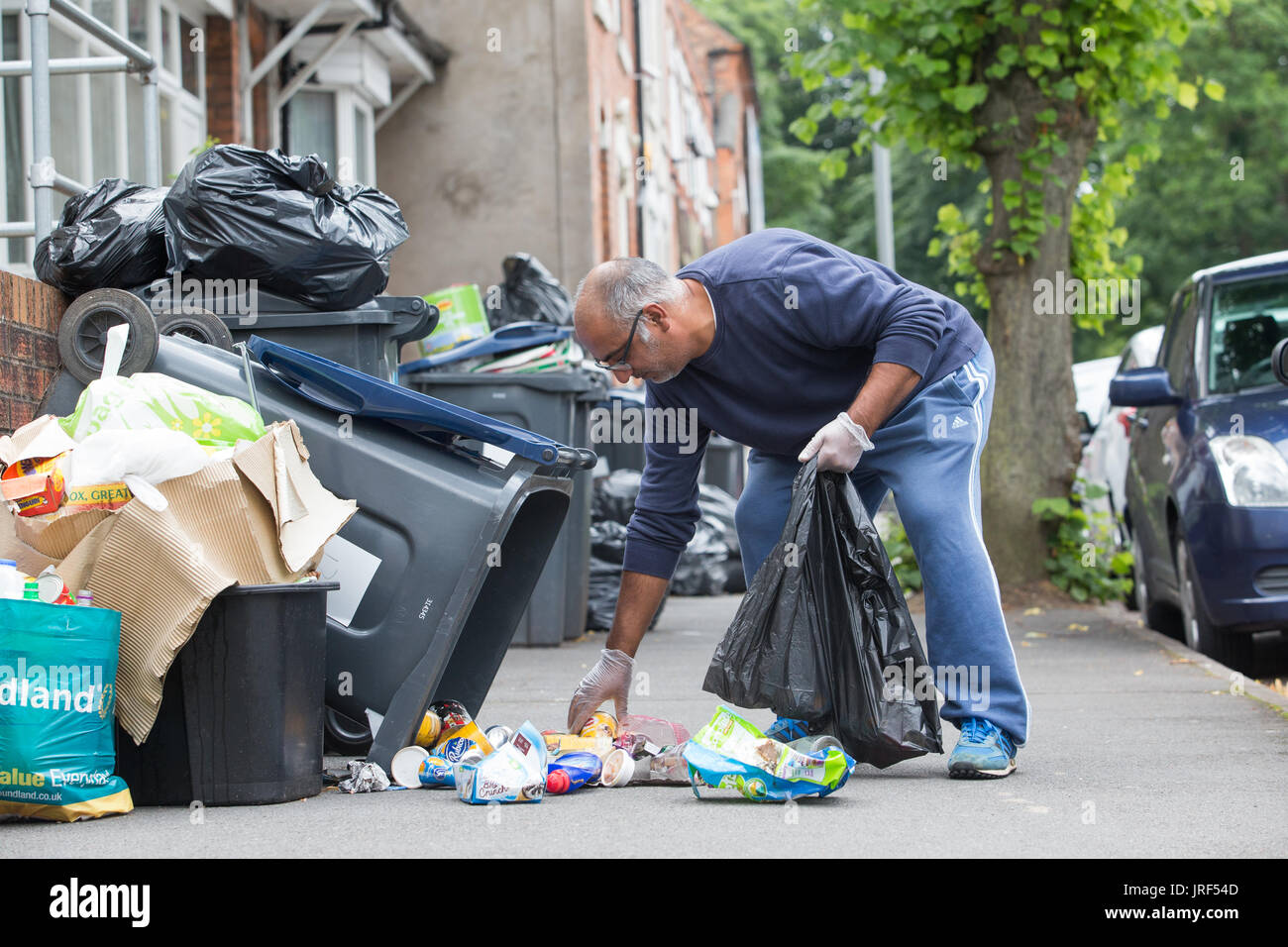 Refuse rubbish garbage builds up as Birmingham Council refuse