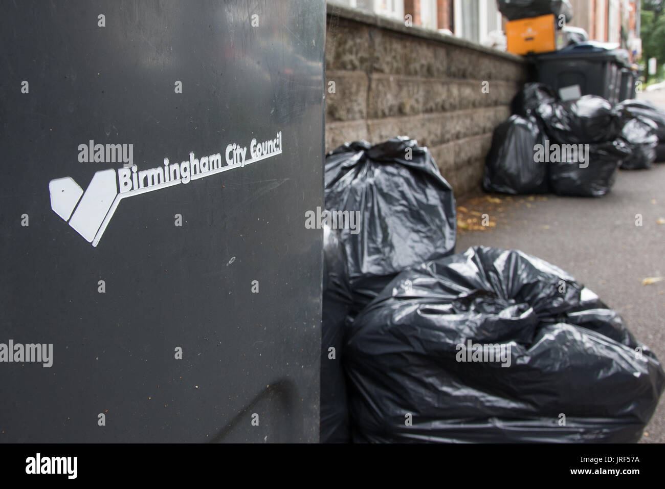 Refuse rubbish garbage builds up as Birmingham Council refuse