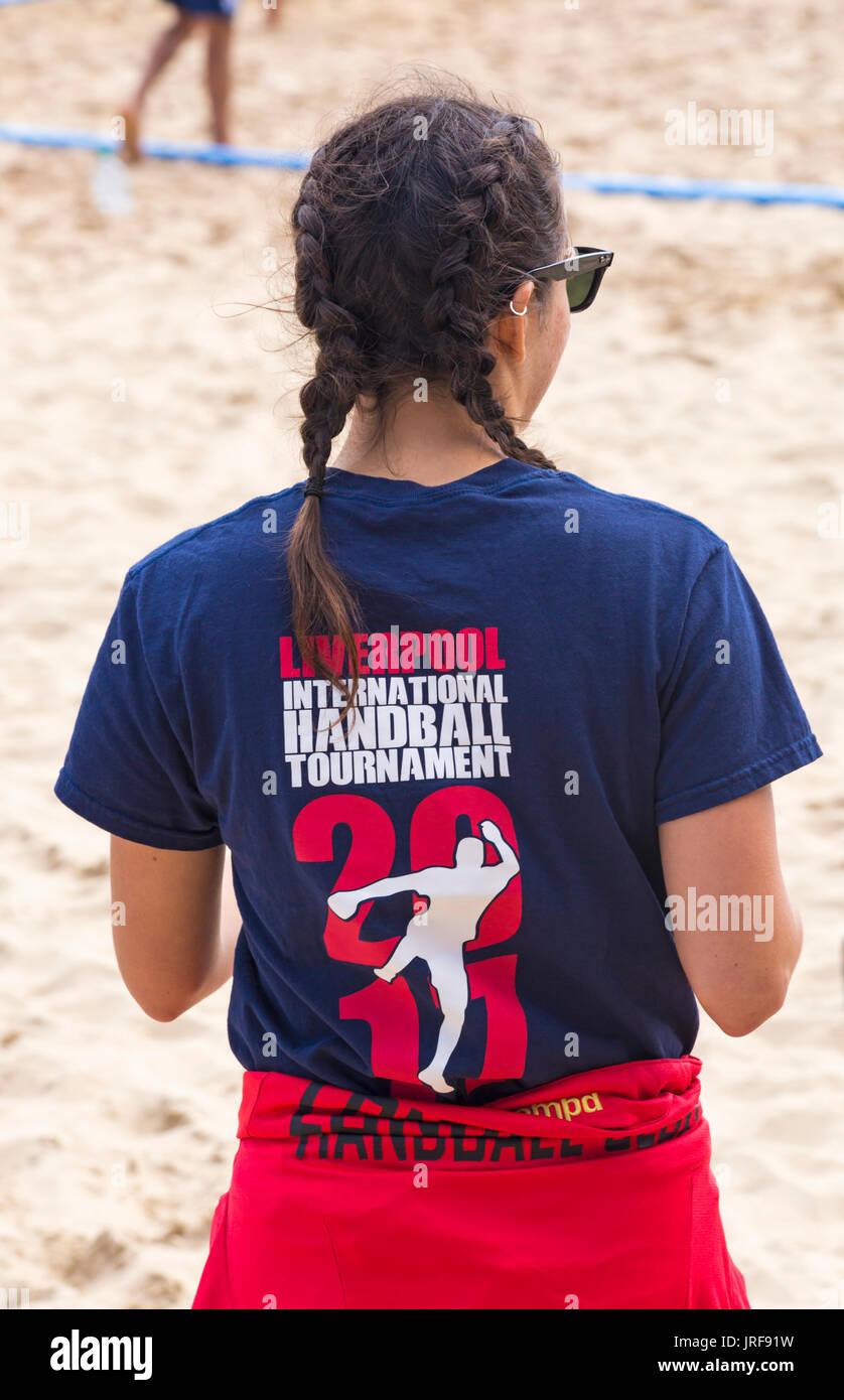 Canford Cliffs, Poole, Dorset, UK. 5th Aug, 2017. British Beach Handball Championships takes place at Canford Cliffs beach today and tomorrow. Credit: Carolyn Jenkins/Alamy Live News Stock Photo