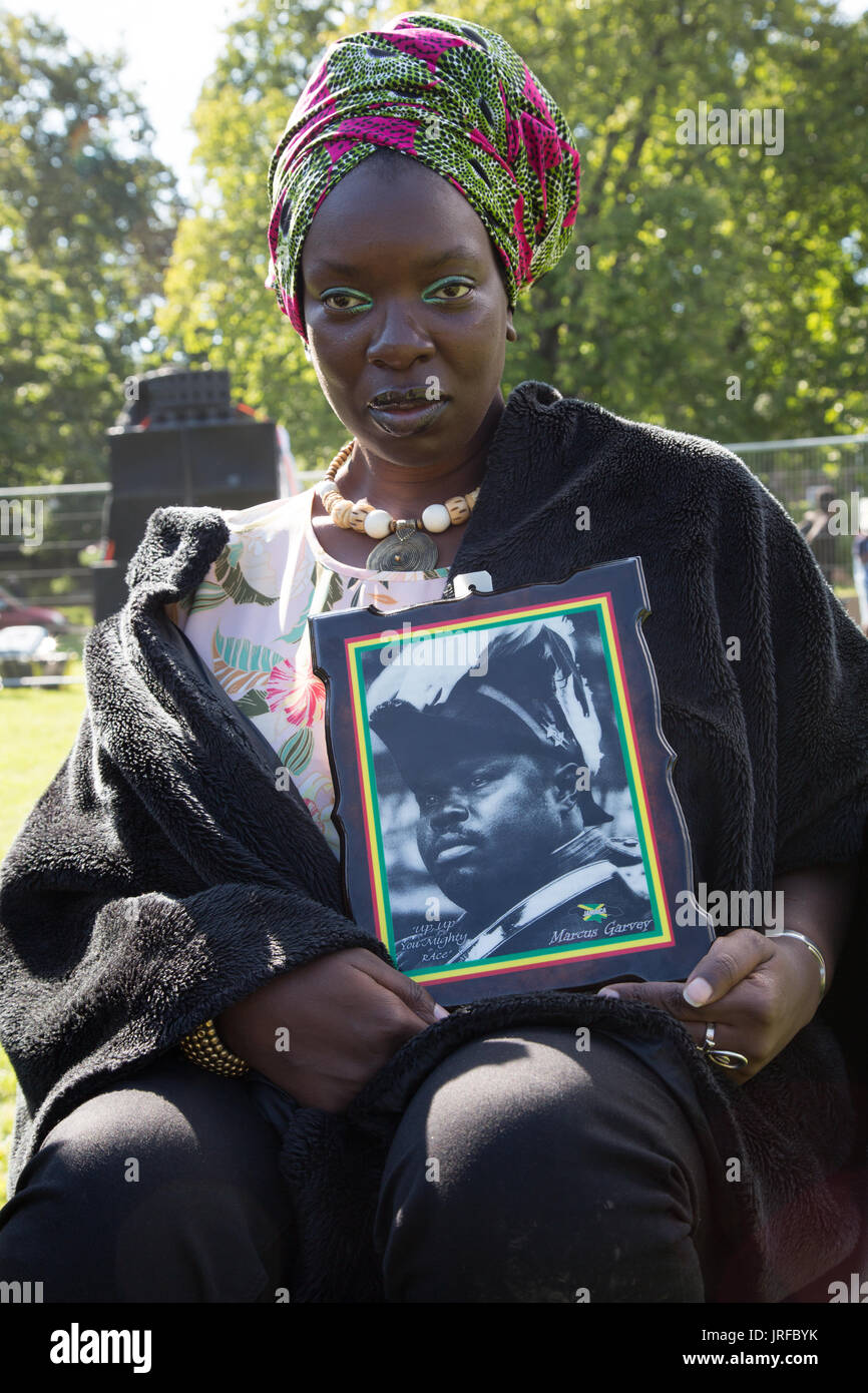 London UK 5th August 2017  The Rastafari Movement UK clebrate Africa international day of action in Kennington Park South London . Credit: Thabo Jaiyesimi/Alamy Live News Stock Photo