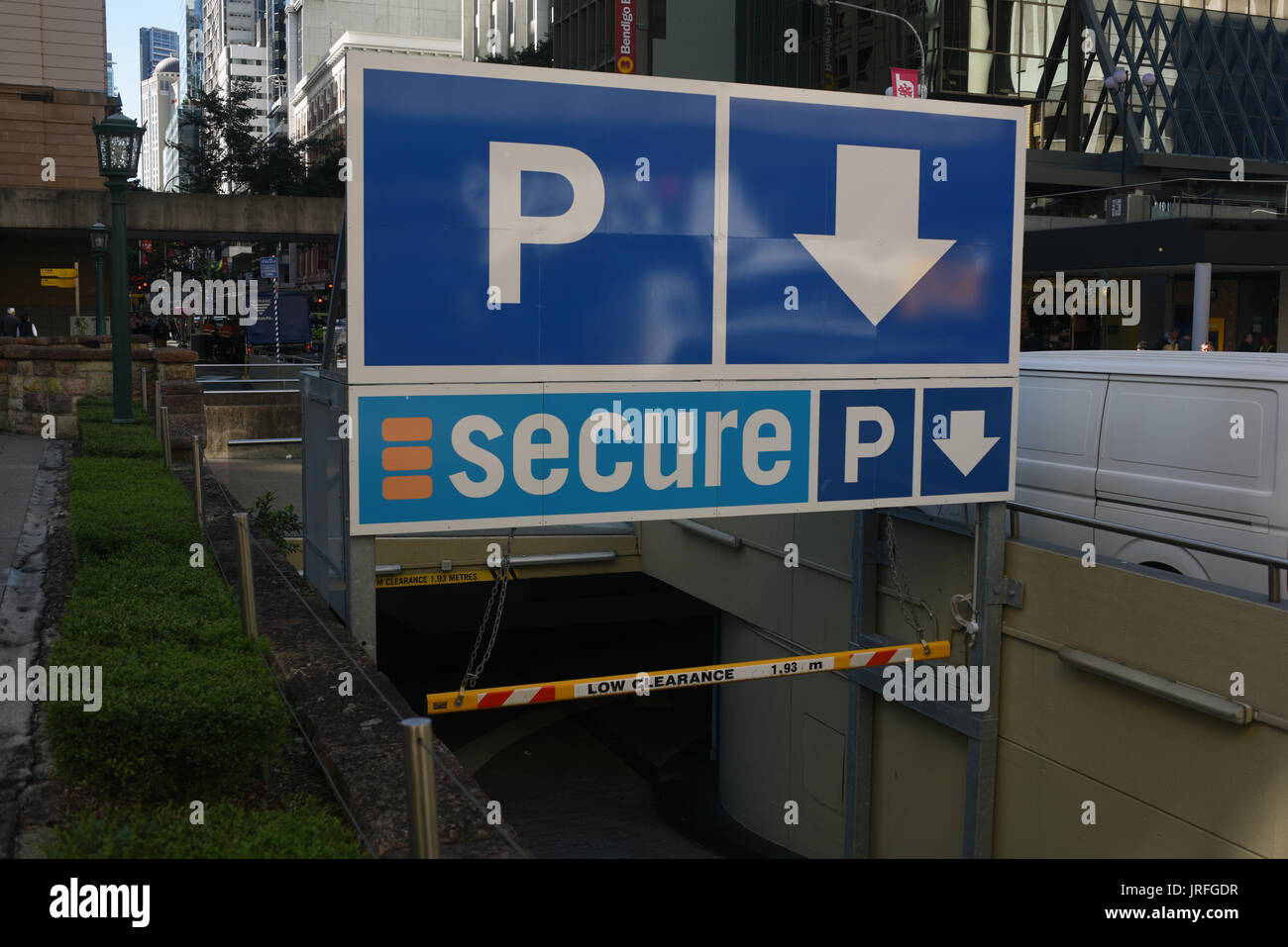 Brisbane, Australia: Entrance to Secure Parking facility at Post Office  Square Stock Photo - Alamy