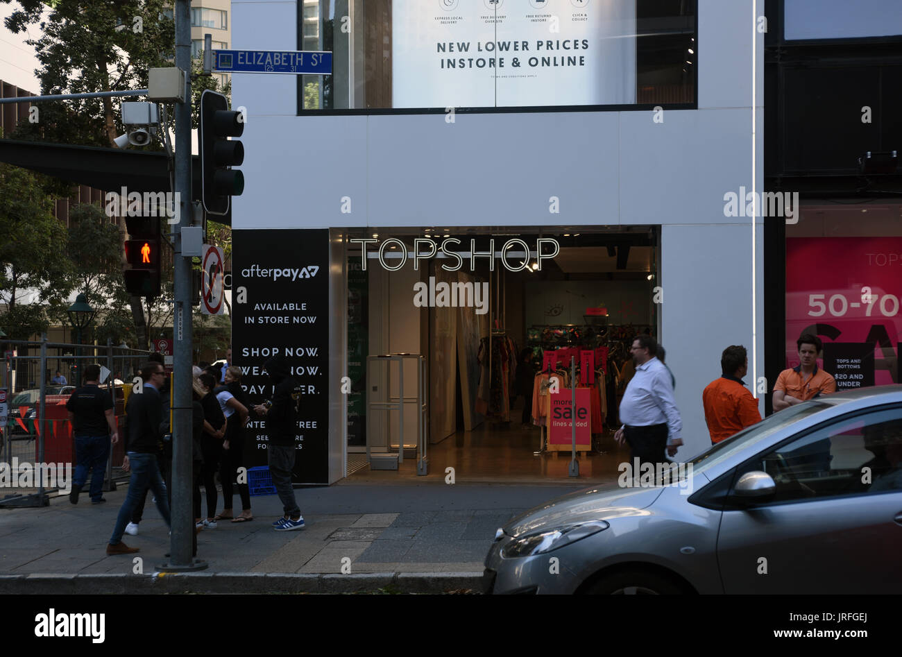 Brisbane, Australia: Topshop fashion store in Elizabeth Street, corner of  Albert Street Stock Photo - Alamy