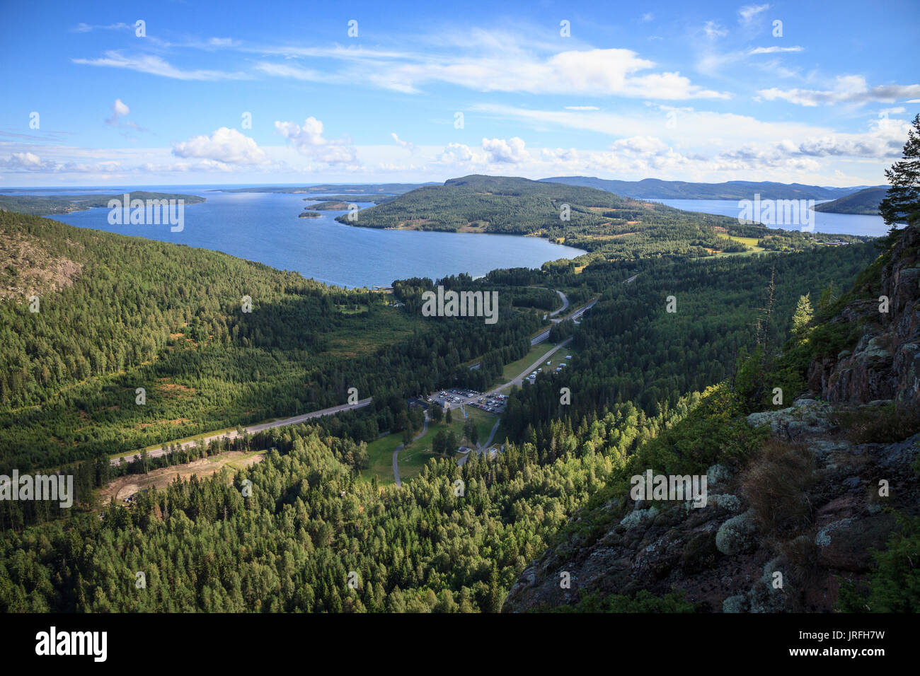 The view over the Bothnian bay from near the top of the skuleberget mountain Stock Photo