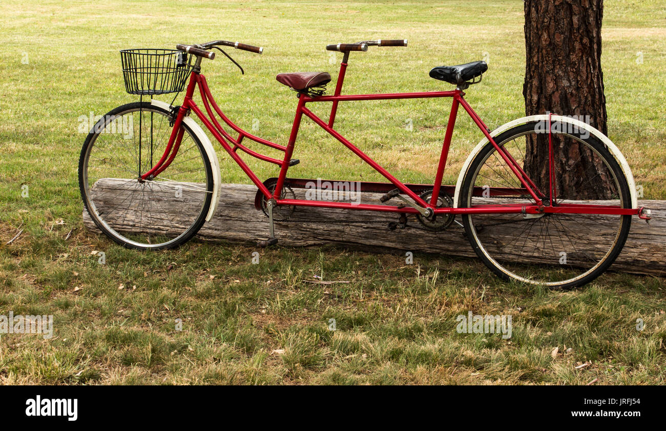 Vintage tandem bicycle hi-res stock photography and images - Alamy
