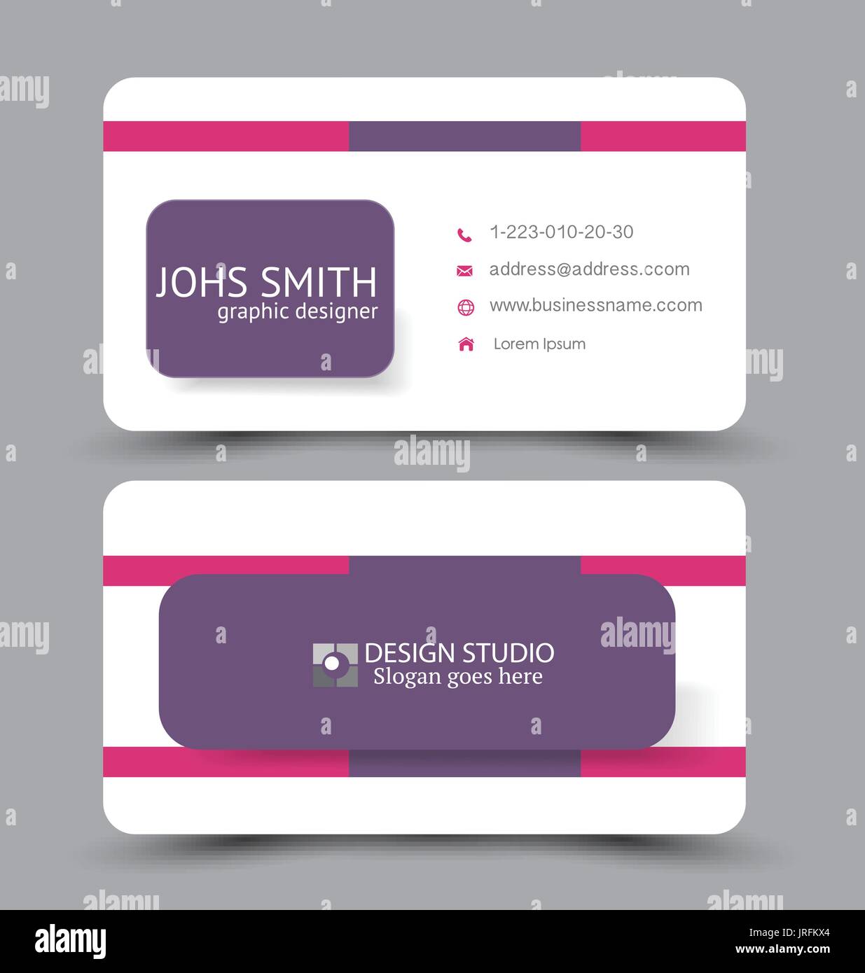 Business card. Design set template for company corporate style. Vector ...