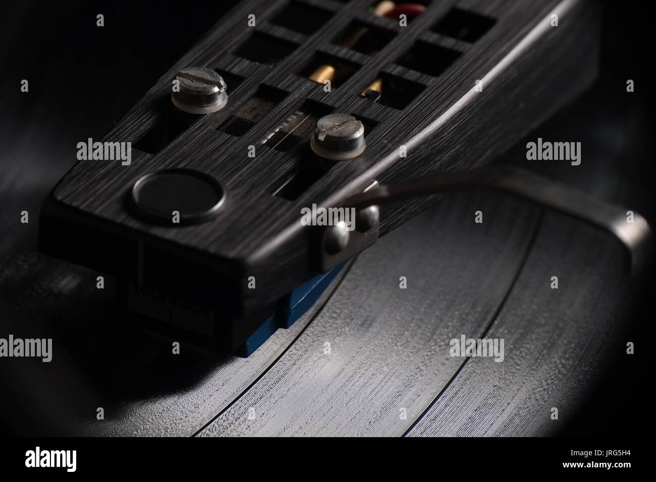 Old vinyl playing on a turntable. Retro and vintage themes Stock Photo ...