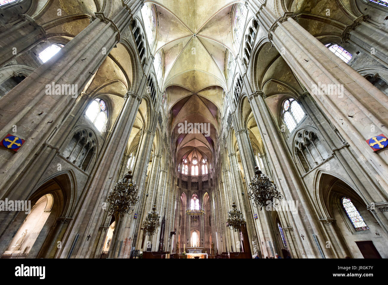 Bourges, France - May 21, 2017: Bourges Cathedral, Roman Catholic ...