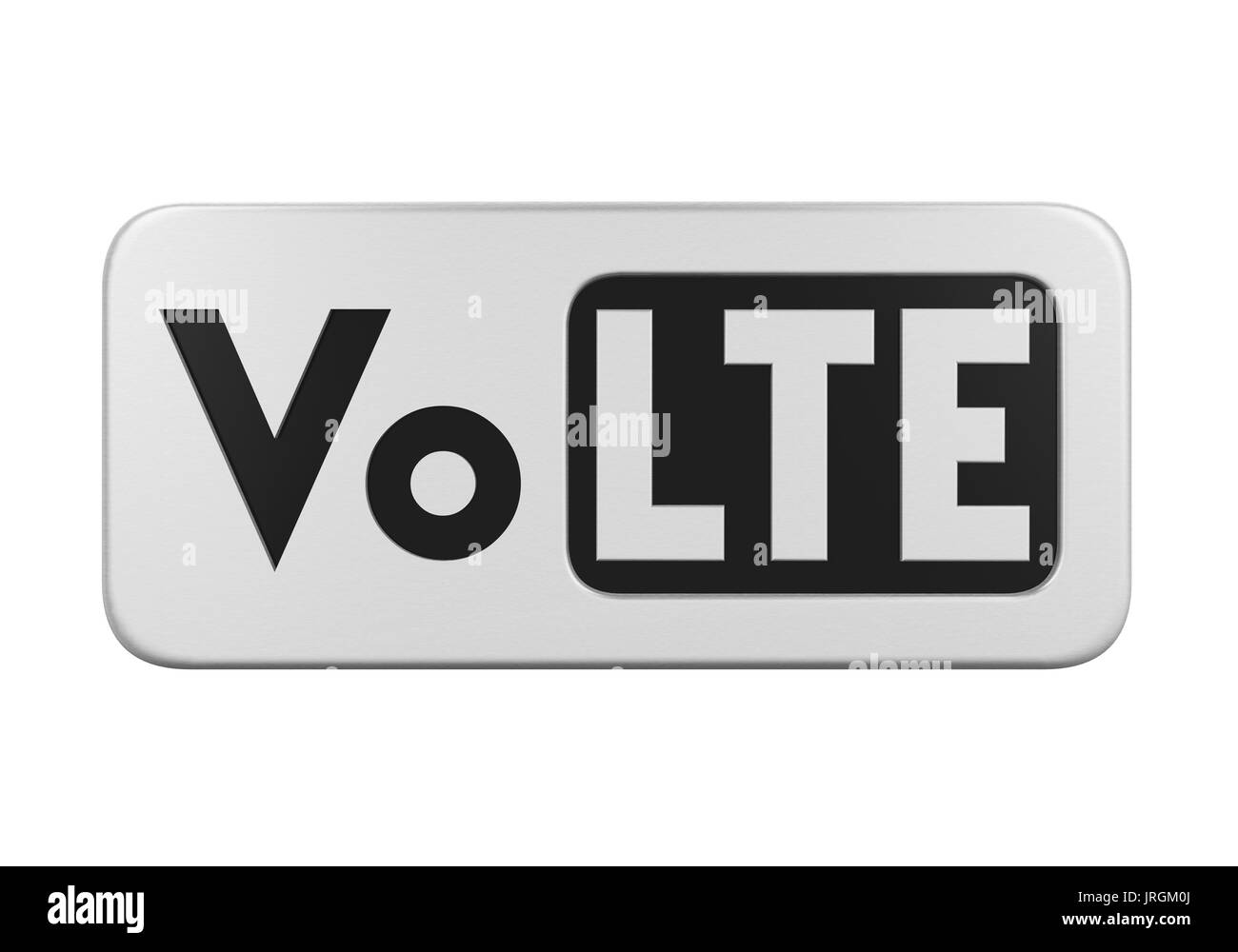 Voice over LTE Sign Isolated Stock Photo