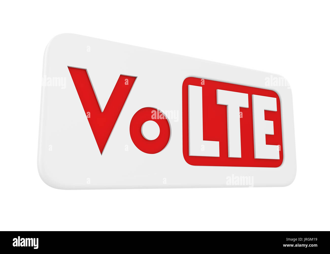 Voice over LTE Sign Isolated Stock Photo