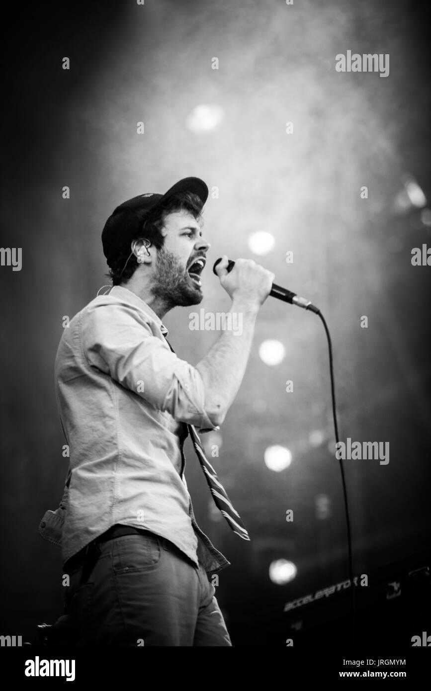 Passion Pit performing at a music festival in British Columbia Canada