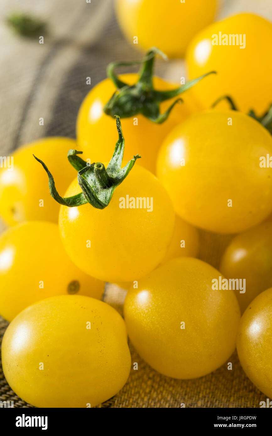 Raw Organic Yellow Cherry Tomatoes Ready to Eat Stock Photo Alamy