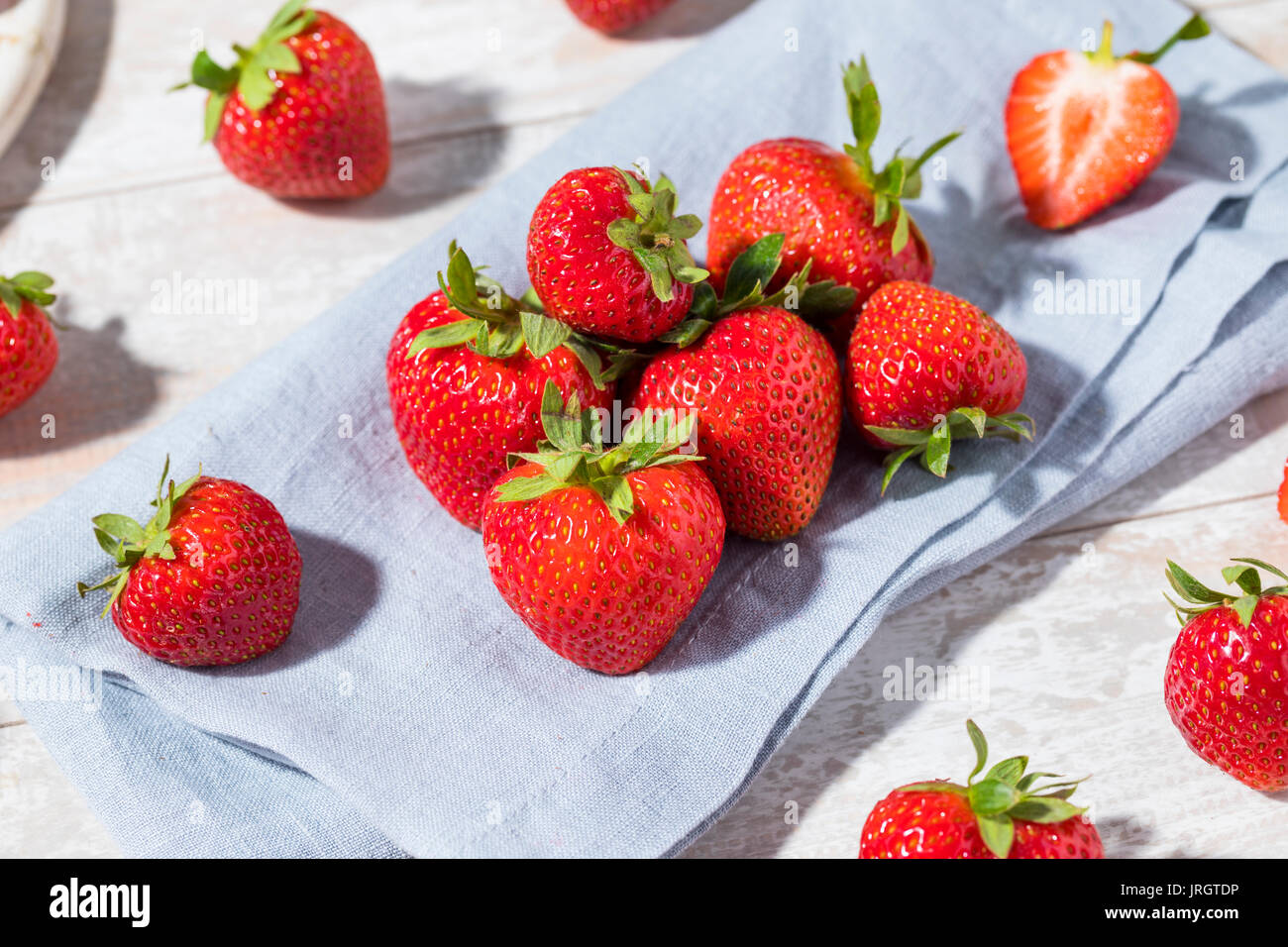 Raw Organic Red Strawberries Ready to Eat Stock Photo - Alamy