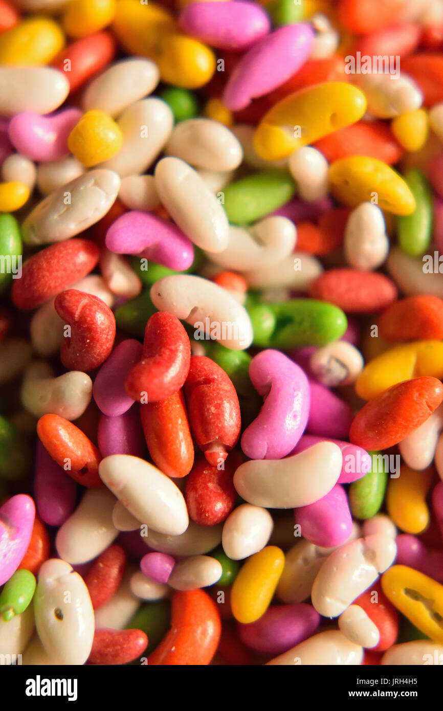 Macro details of sugar coated fennel seeds Indian candy Stock Photo Alamy