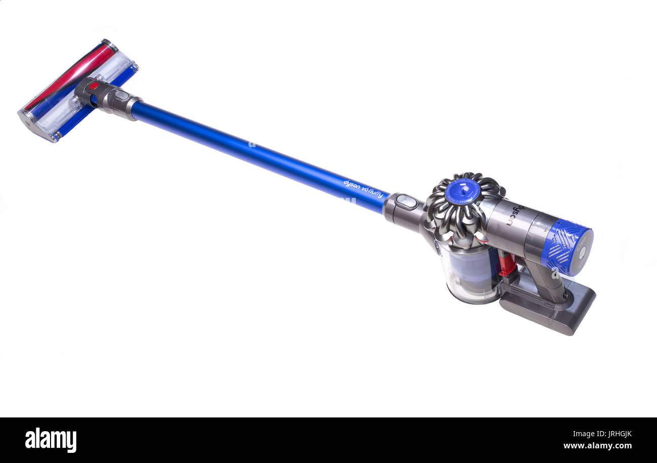 Dyson v6 fluffy handheld battery powered cyclone cleaner Stock Photo - Alamy