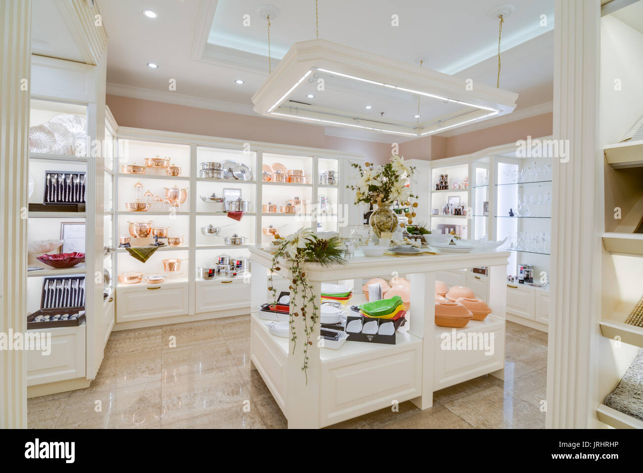 MOSCOW, RUSSIA November 27, 2013 Modern high fashion furniture and