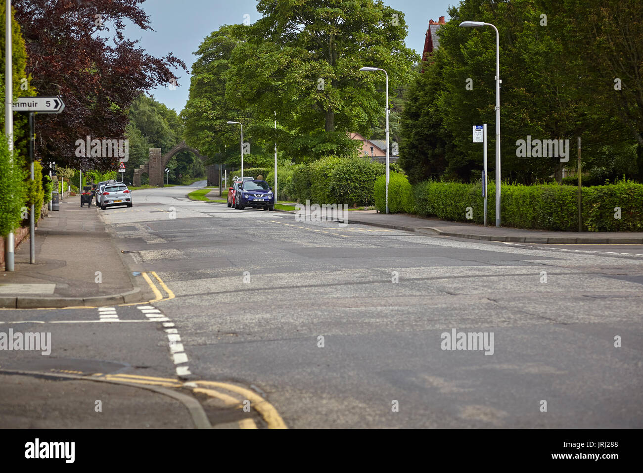 Main street in Edzell, Angus, Scotland. UK, GBvi Stock Photo