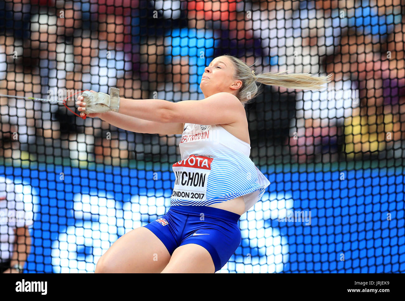 Great Britain's Sophie Hitchon competes in the Women's Hammer Throw during day two of the 2017