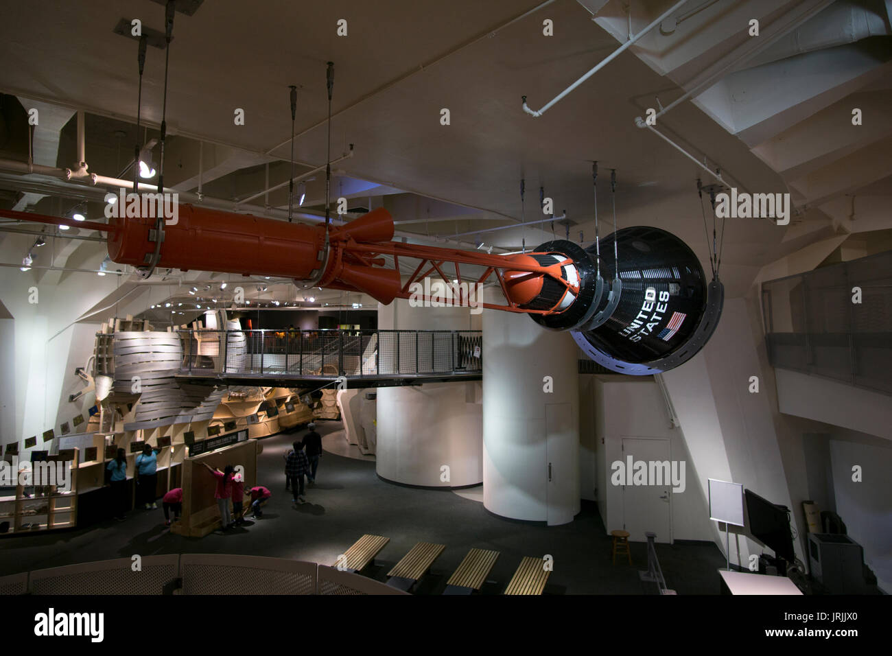 A space capsule on display at the New York Hall of Science in Corona, Queens, New York Stock Photo