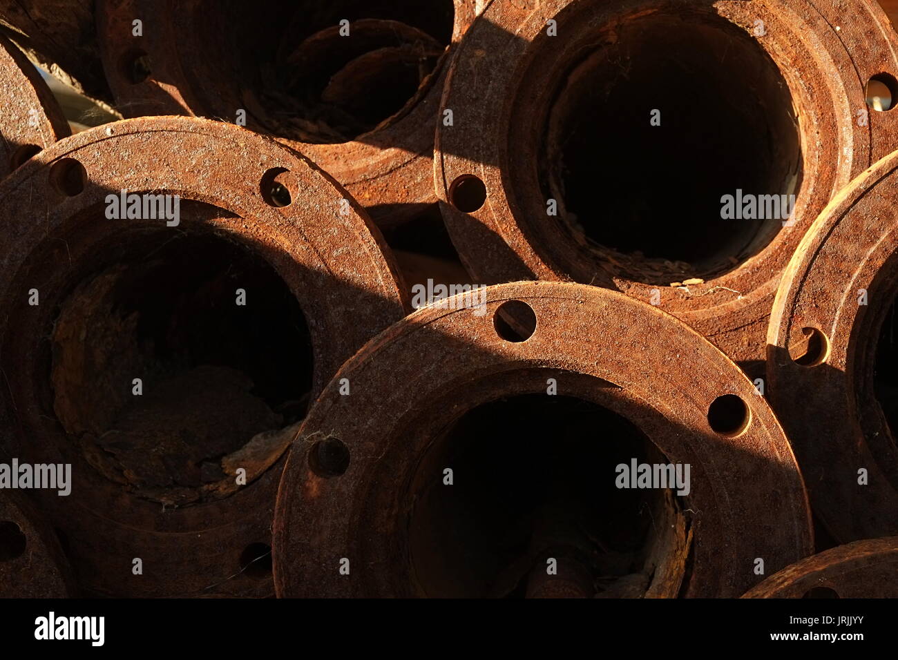 Old pipes stack Stock Photo
