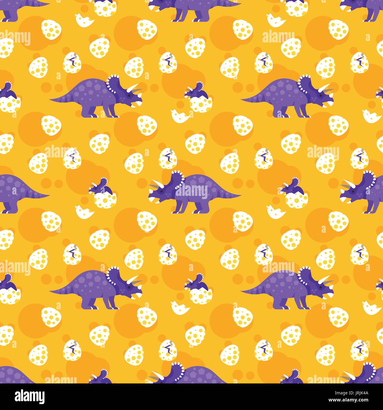 Vector flat style colorful seamless pattern with dinosaurs Stock Vector ...