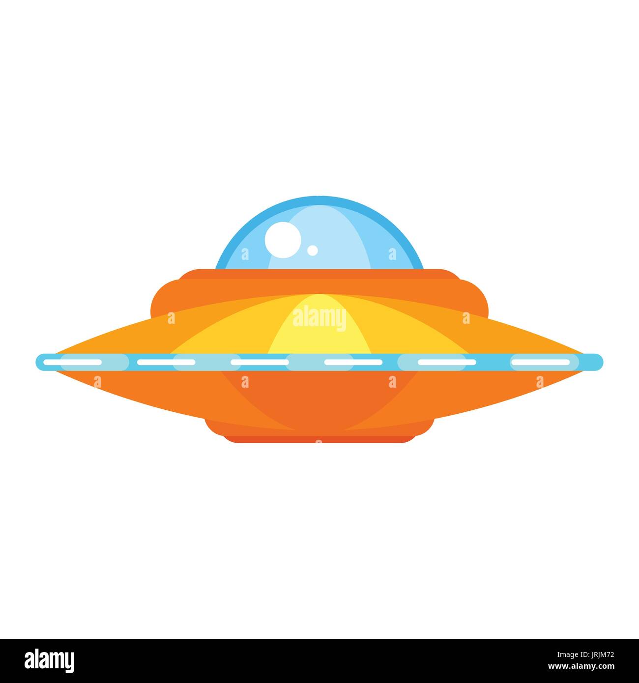 Vector flat style illustration of ufo ship. Icon for web. Isolated on ...