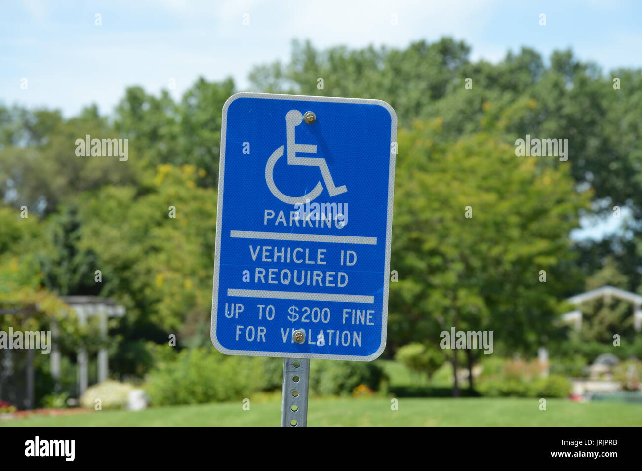 Handicap Parking Sign Stock Photo