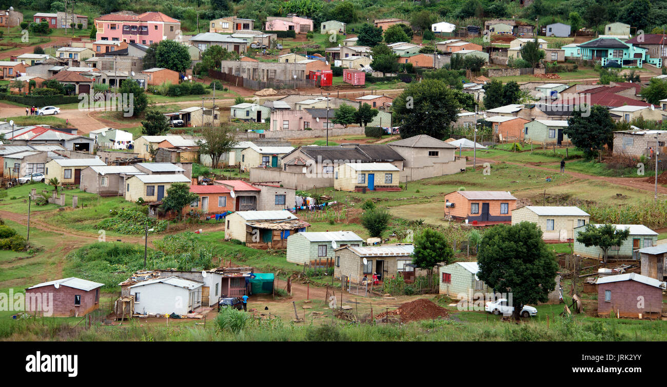 Typical African township Sabie Mpumalanga South Africa Stock Photo